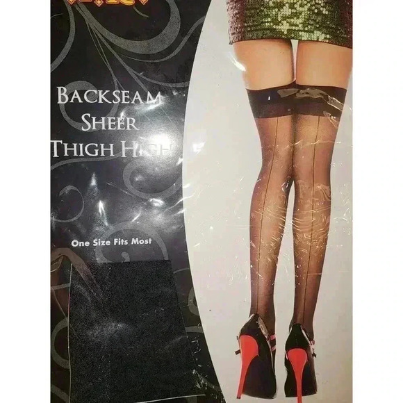 Spirit Halloween Accessories - Backseam Sheer Thigh Highs